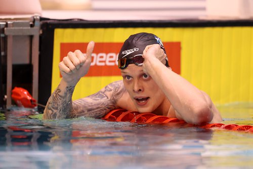 Matt Richards thumbs up 200m Free QT BSC 2023 MH