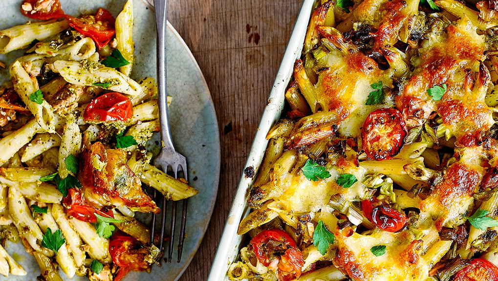 Zara's Salmon Pesto Pasta Bake Fuel My Friday's British Swimming